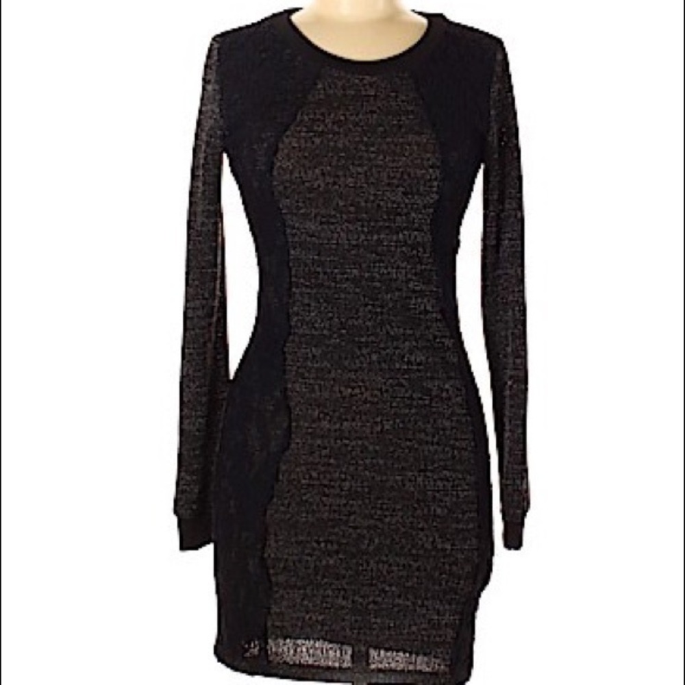 Trixxi m black long sleeve dress
